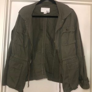 Green military jacket